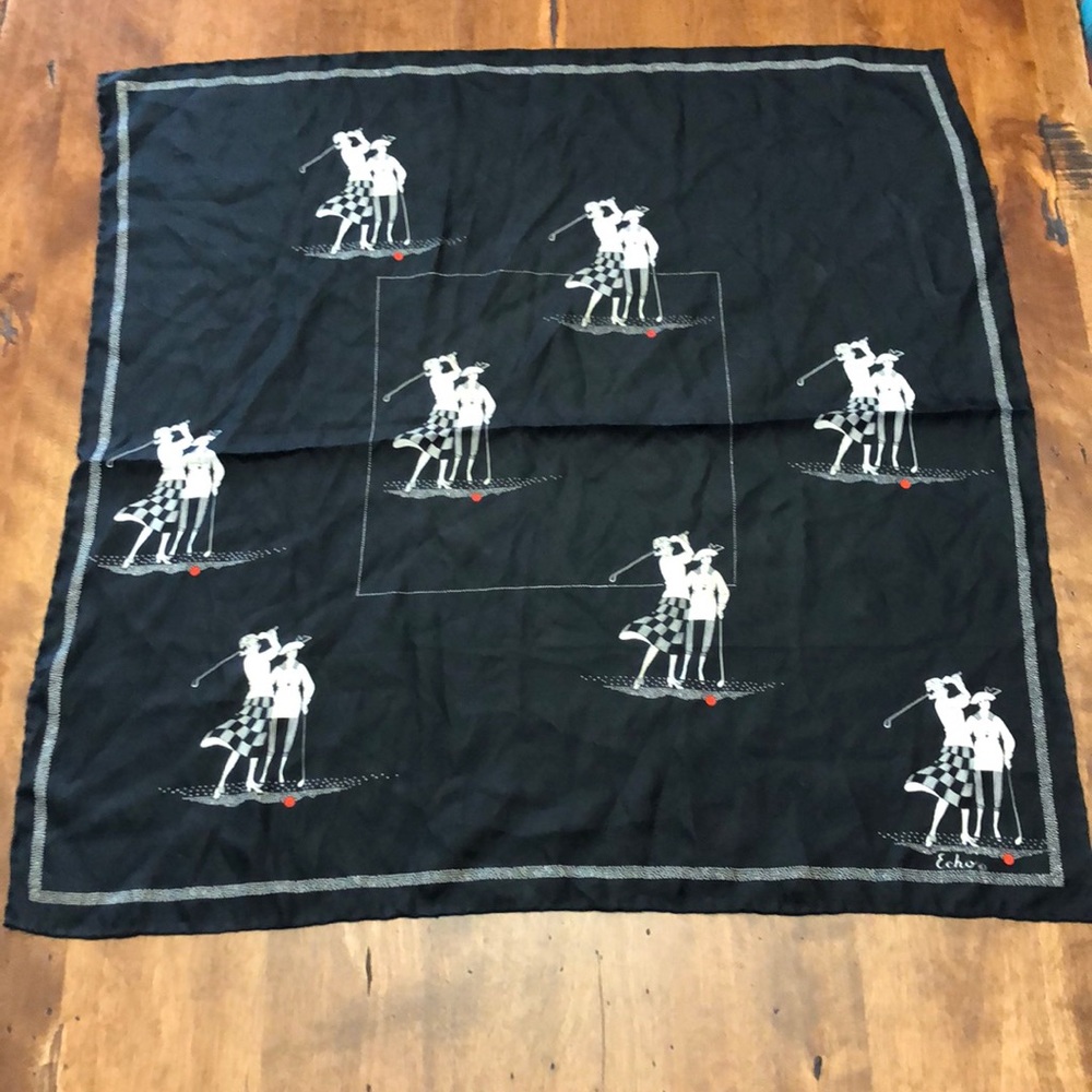 Echo silk mix scarf - golfers